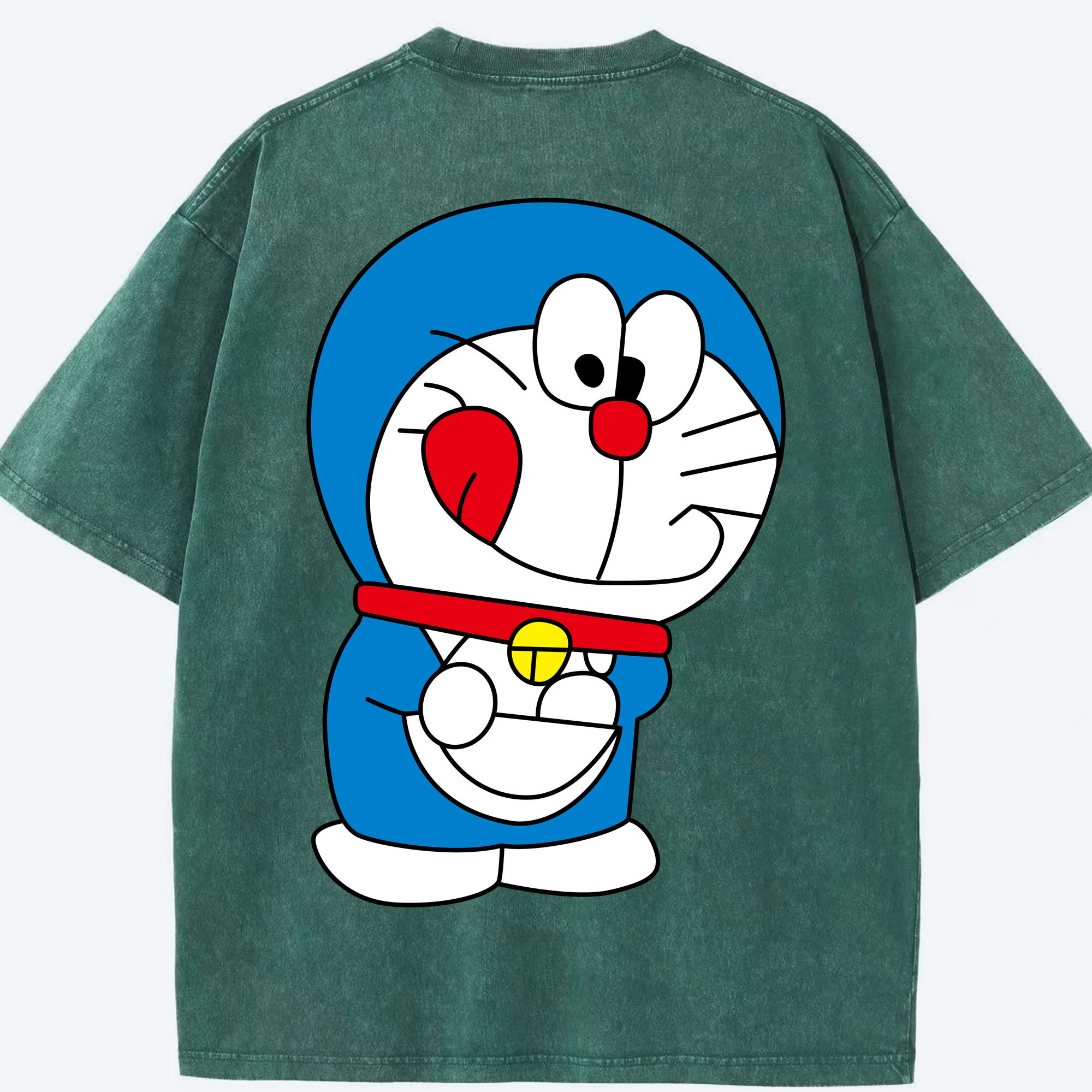 （画像用） ドラえもん Doraemon 綿100% ヴィンテージ風 半袖Tシャツ（背面プリント）
